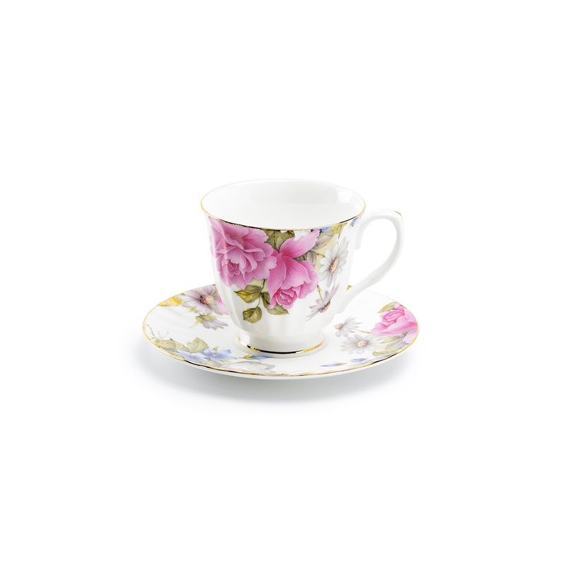 Grace’s Rose Bone China Tea Cup and Saucer