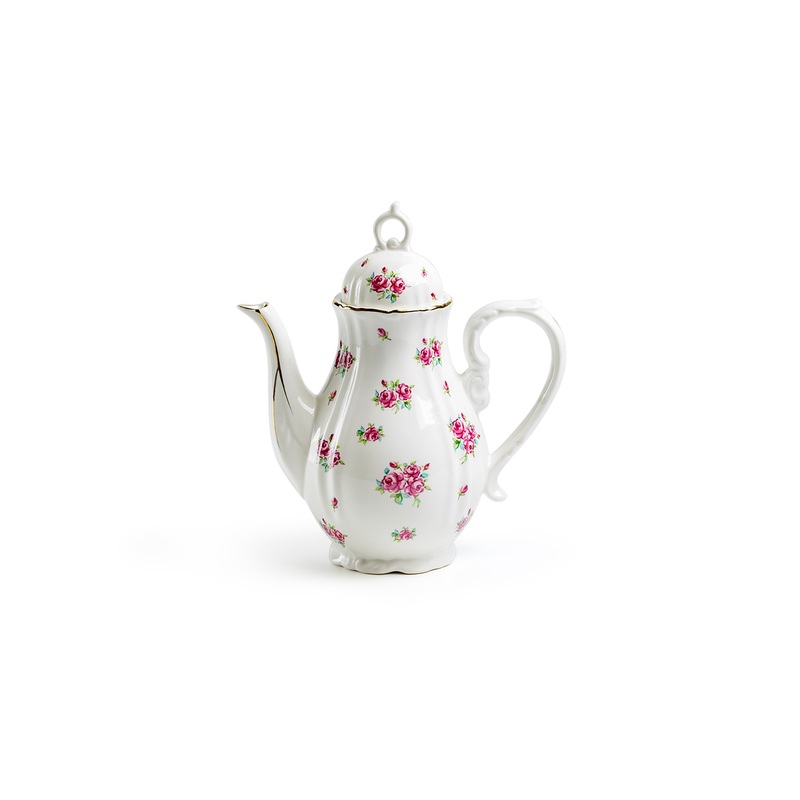 Rose Bud Fine Porcelain Mini Teapot