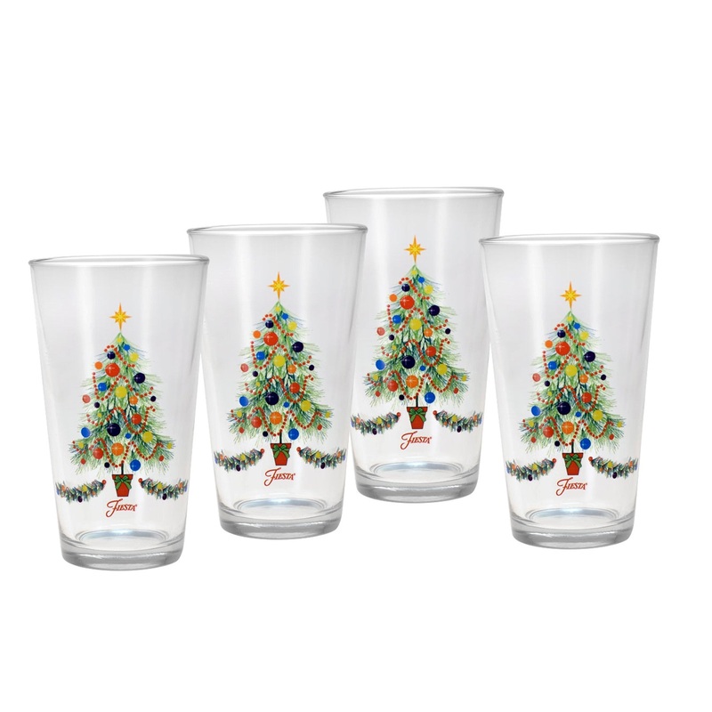 16 oz. Fiesta Christmas Tree Cooler – Set of 4