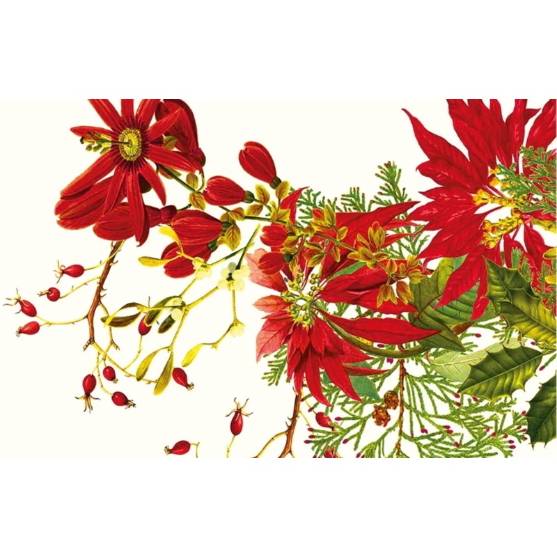 Garnier Thiebaut Placemat Poinsettia Vintage