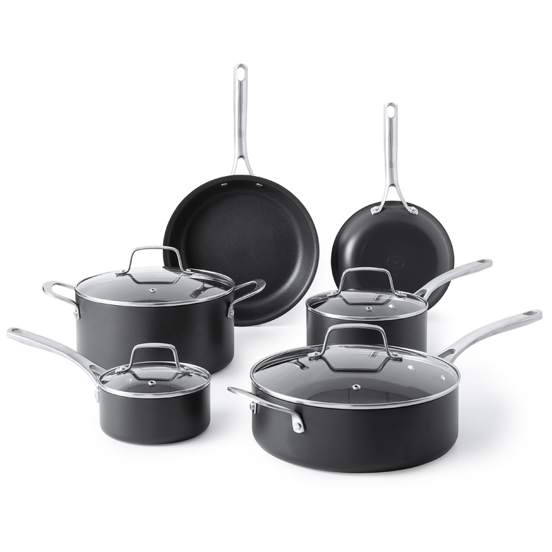 Martha Stewart Bosworth 10-Piece Hard Anodized Cookware Set