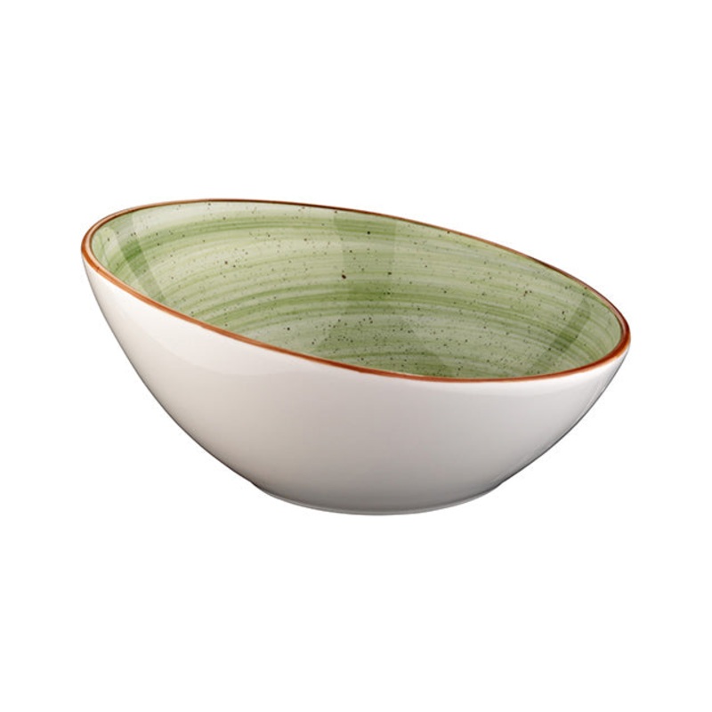 Therapy dia.7.25″ h:3.25″ 15 oz. Round Green Porcelain Bowl
