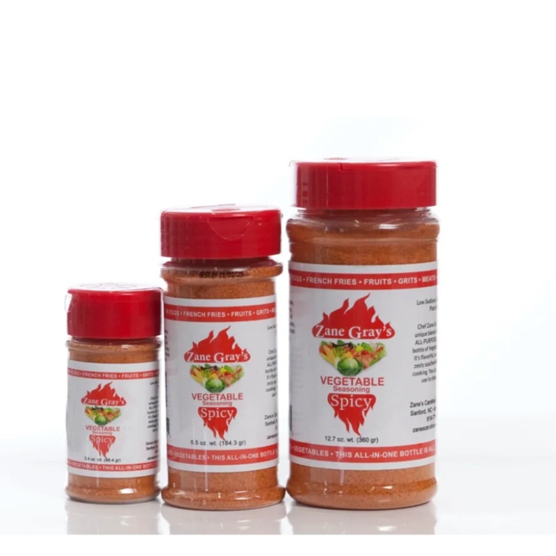 Zane Gray’s Spicy Vegetable Seasoning, Multiple Sizes