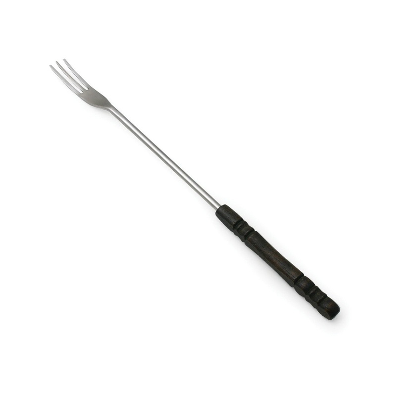 Swissmar Cheese Fondue Forks, Dark wood handle, Set  of 6