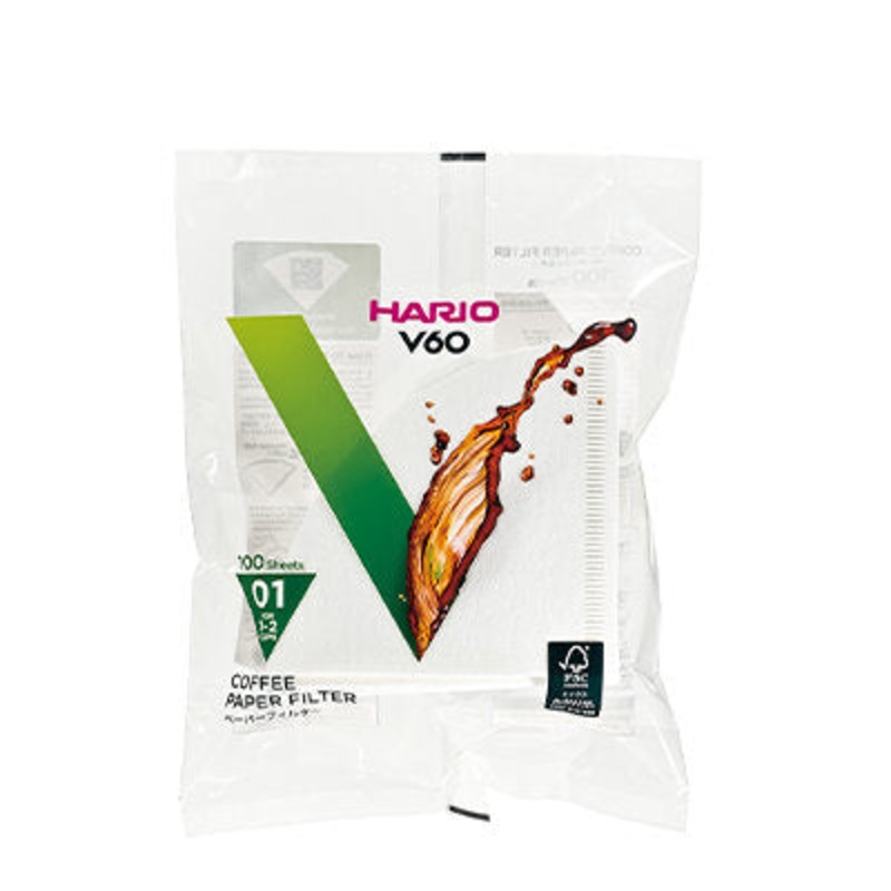 White Paper Filter for Hario Drippers – Pack of 100