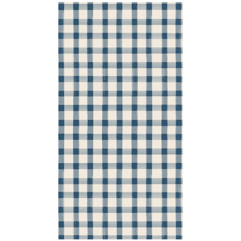 Hester & Cook Navy Painted Check Guest Napkin