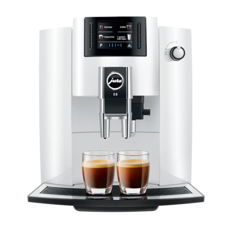 JURA E6 Automatic Espresso Machine in Piano White (NAA) – PRE 2023