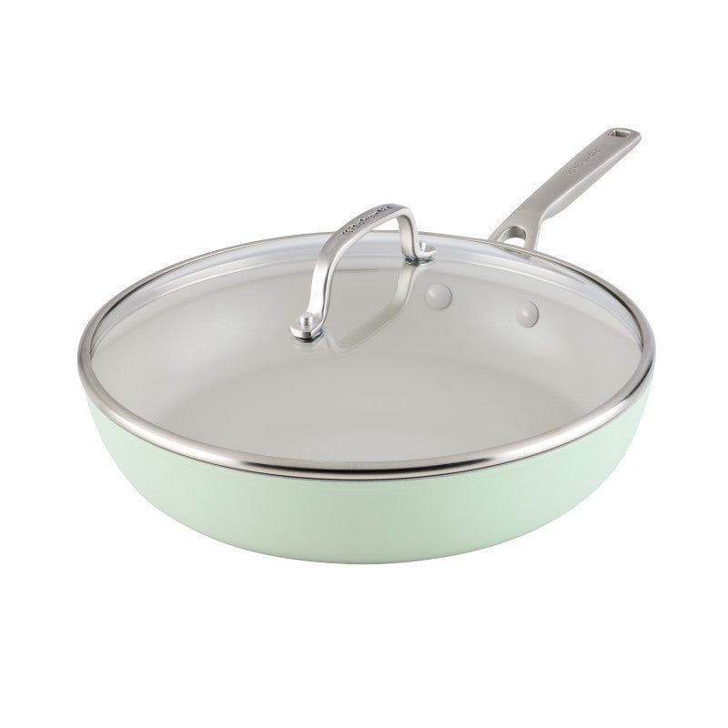 12.25-Inch Hard-Anodized Ceramic Induction Nonstick Skillet with Lid