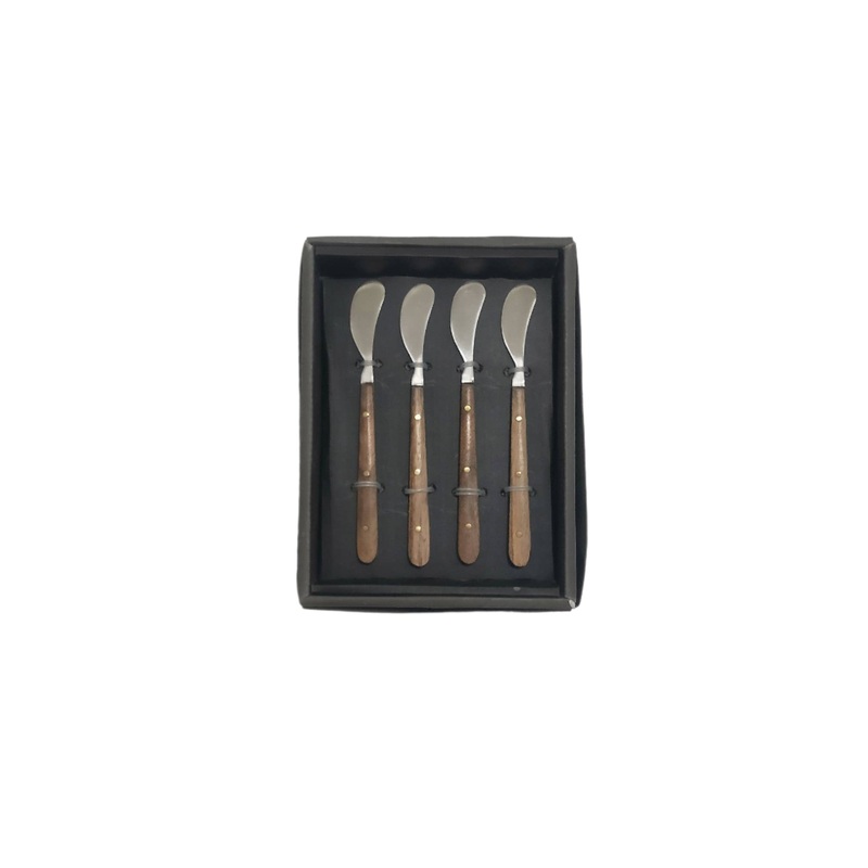 Cocktail Spreaders w/ Wood Handles in Giftbox – S/4