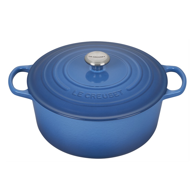 Le Creuset 9 Qt. Signature Round Dutch Oven w/Stainless Steel Knob – Marseille- Personalized Engraving Available