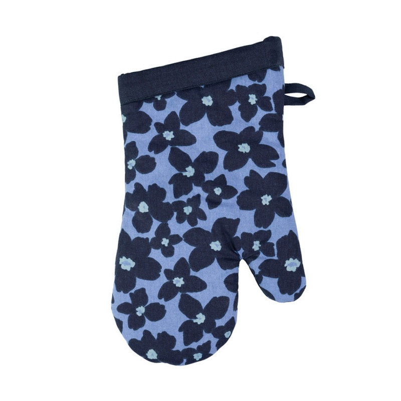 MU Kitchen Periwinkle Floral Designer Oven Mitt