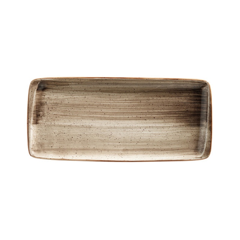 Terrain 13.5″ x 6″ x h:0.75″ Rectangular Brown Porcelain Platter
