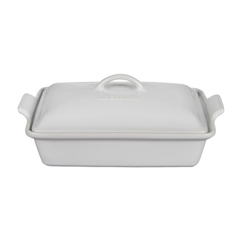 Le Creuset Heritage Rectangular Casserole 4 qt – White