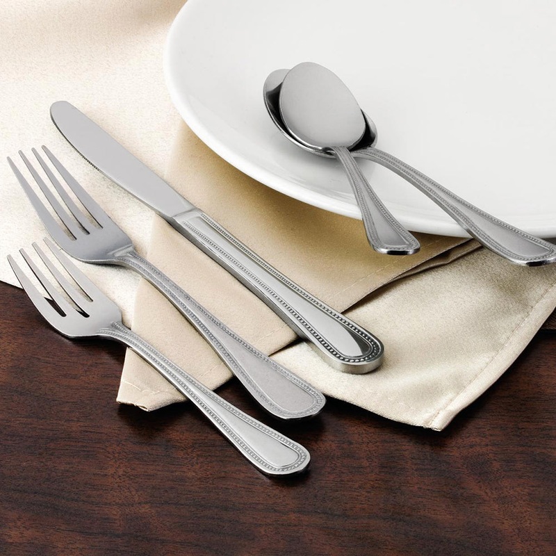 Walco 4506 Accolade 6 1/4″ 18/0 Stainless Steel Heavy Weight Salad Fork – 12/Pack