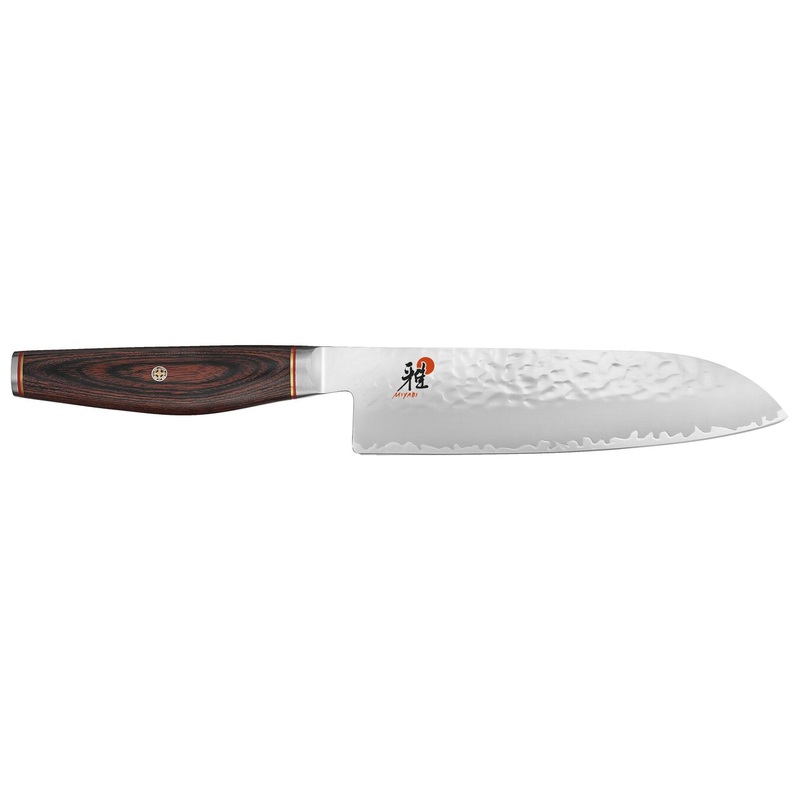 Miyabi Artisan 6000MCT Stainless Steel Santoku Knife, 5.5-Inches
