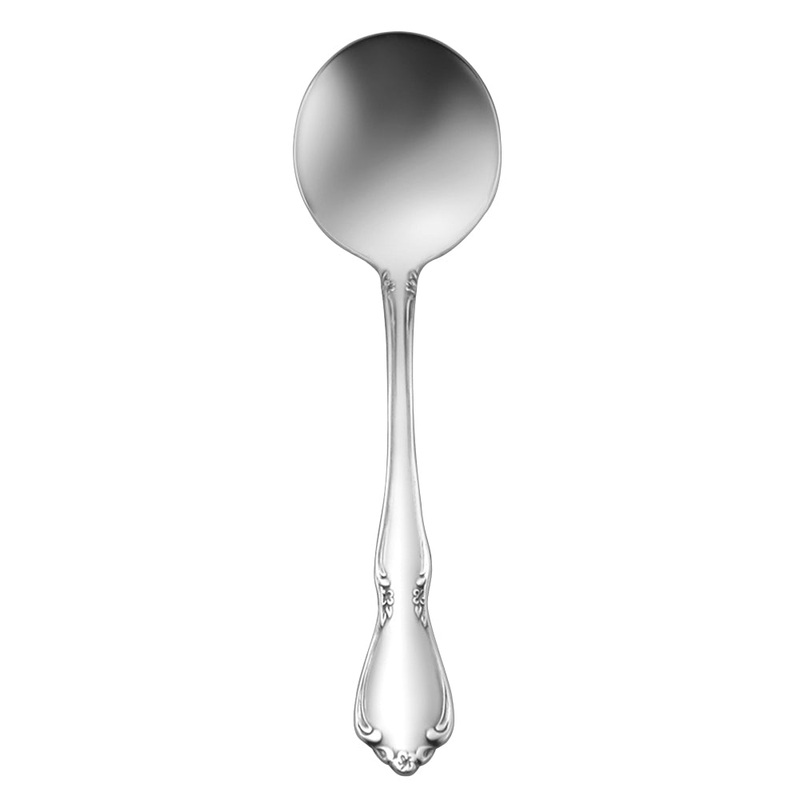 Oneida 2610SBLF Chateau 5 3/4″ 18/8 Stainless Steel Extra Heavy Weight Bouillon Spoon – 12/Pack