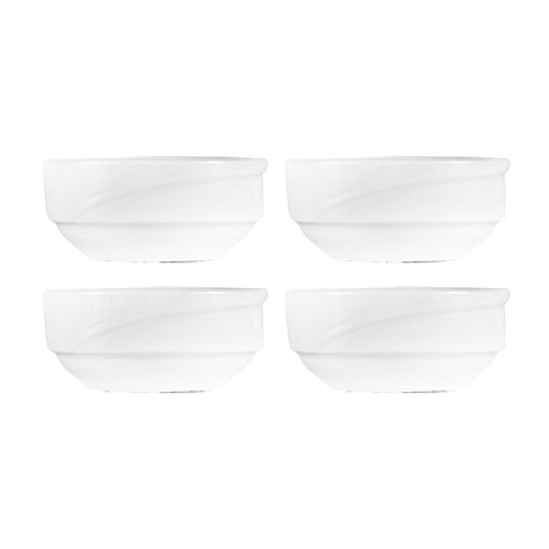 Porcelain X-tanbul dia.2.25″ h:1″ 1 oz. Round White Porcelain Bowl (Set of 4)