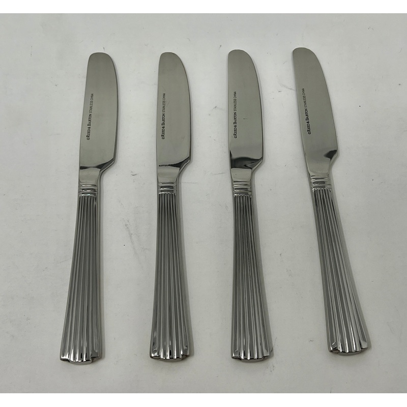 Reed & Barton Highbridge Set of 4 Butter Spreaders 18/10 Stainless 6 7/8″