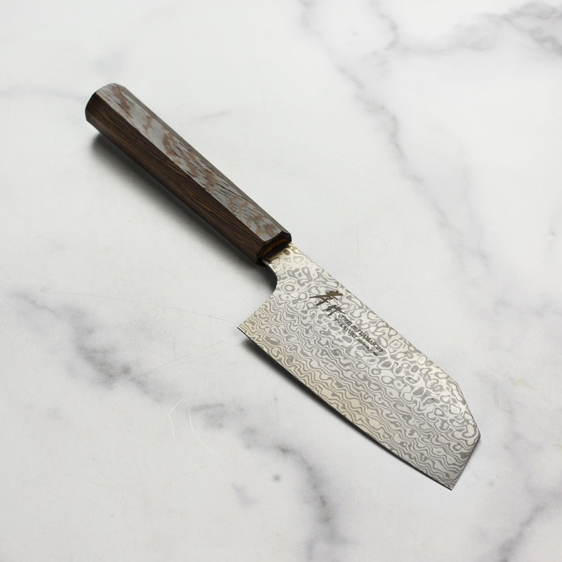Takayuki Coreless Damascus 5.3″ Tall Bunka