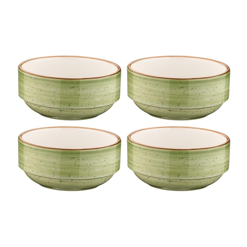 Therapy dia.3″ h:1.5″ 4 oz. Round Green Porcelain Ramekin (Set of 4)