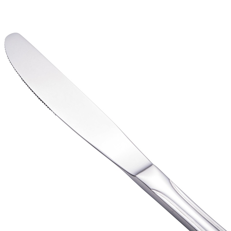 Walco 3545 Lisbon 8 7/8″ 18/0 Stainless Steel Heavy Weight Dinner Knife – 12/Pack