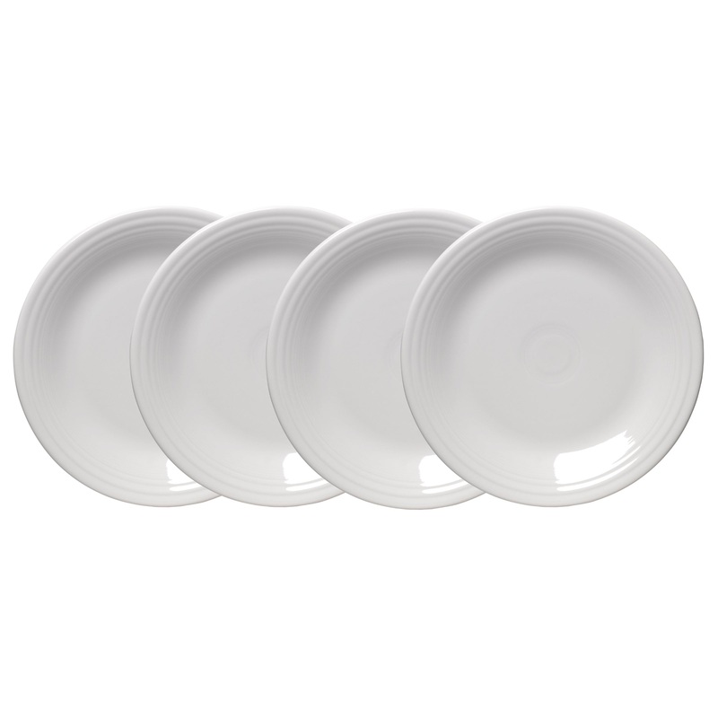 White Classic Rim 10 1/2 Inch Dinner Plate, Set of 4
