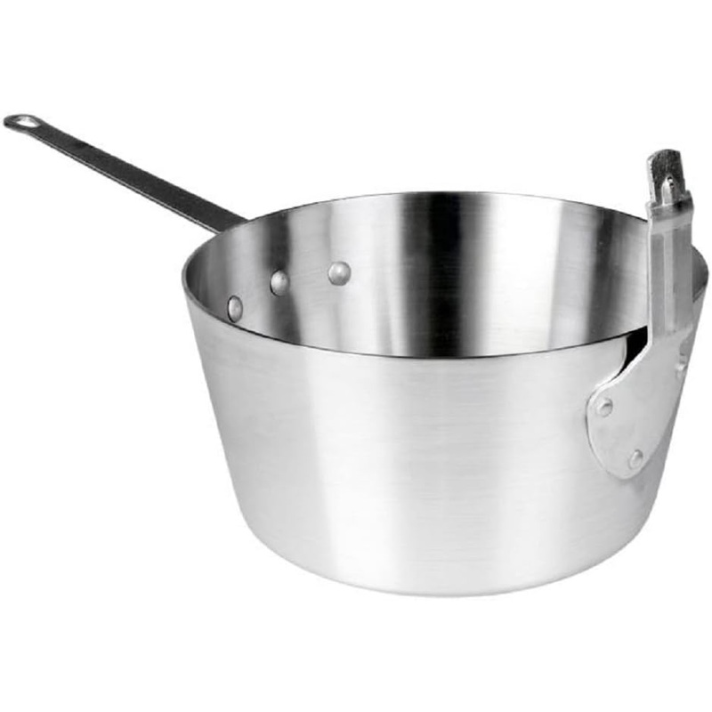 Aluminum Fryer Saucepan with Front Stem Catcher- Deep Frying Pot Deep Fryer for Fast Cooking and Easy Cleaning for Soup Pot French Fries Stews Mirror-Finished