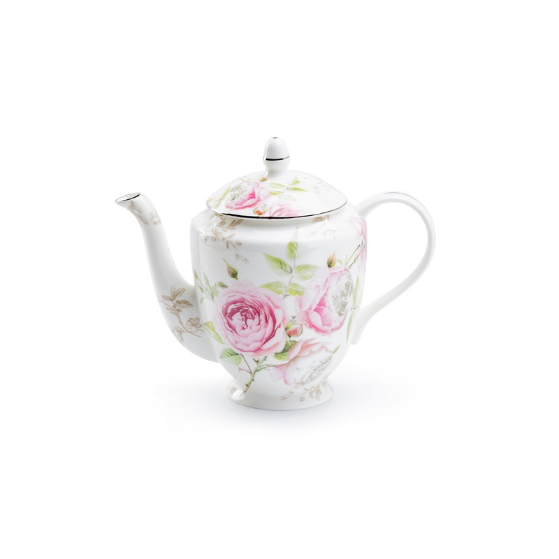 Beau Rose Bone China Teapot