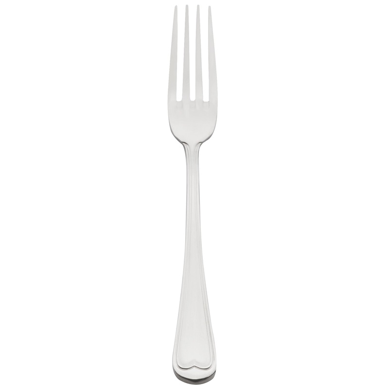Bon Chef S605 Victoria 7 1/2″ 18/10 Stainless Steel Dinner Fork – 12/Pack