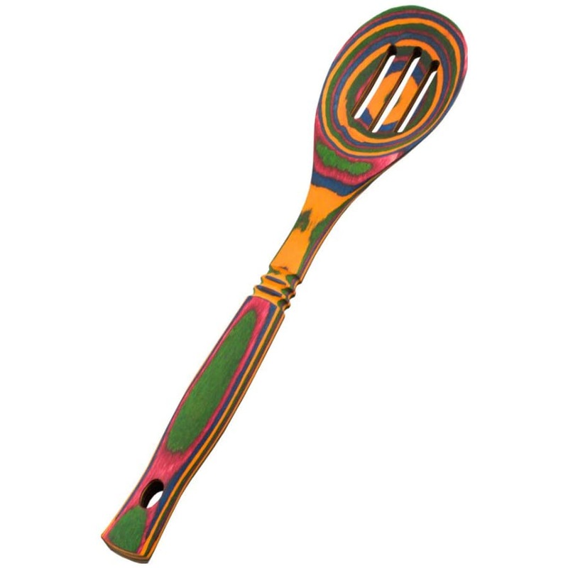 Island Bamboo Slotted Spoon – Rainbow