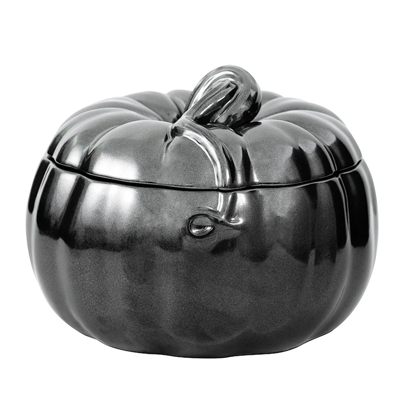 Juliska Pewter Stoneware Pumpkin 9″