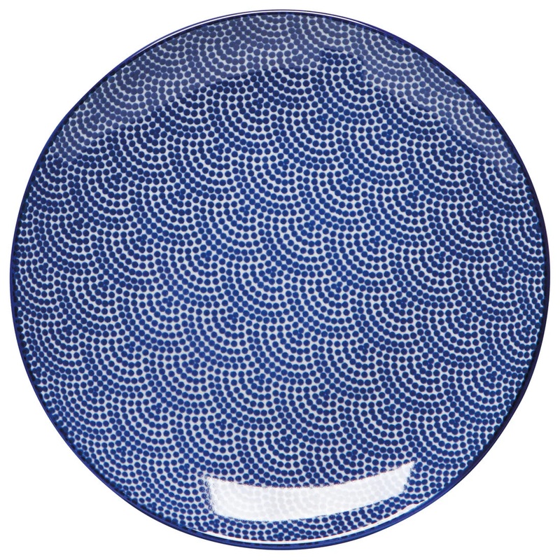 Now Designs 6″ Stamped Plate- Blue Waves