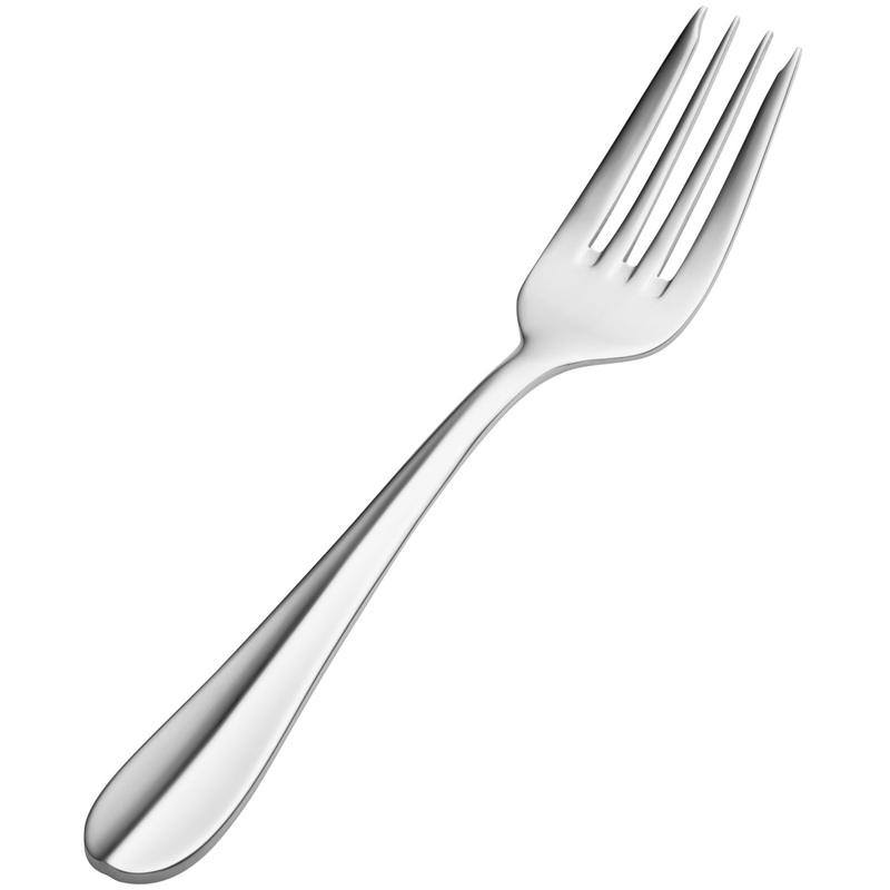 Bon Chef S107 Monroe 7 1/16″ 18/10 Stainless Steel Extra Heavy Salad / Dessert Fork – 12/Pack