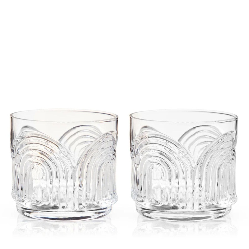 Deco Beau Crystal Tumblers – 2 Pc Set