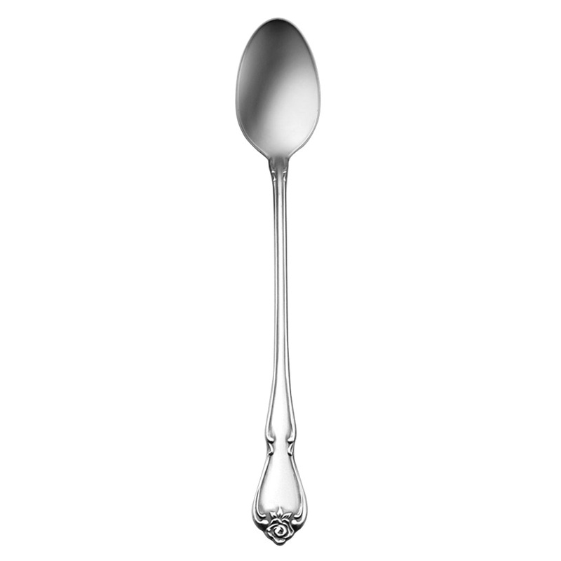 Oneida 2552SITF Arbor Rose 7 1/2″ 18/10 Stainless Steel Extra Heavy Weight Iced Tea Spoon – 12/Pack