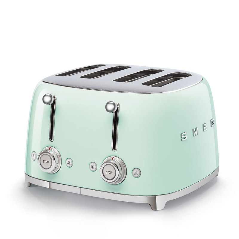 Smeg 50’s Retro Style Aesthetic 4×4 Slice Pastel Green Toaster