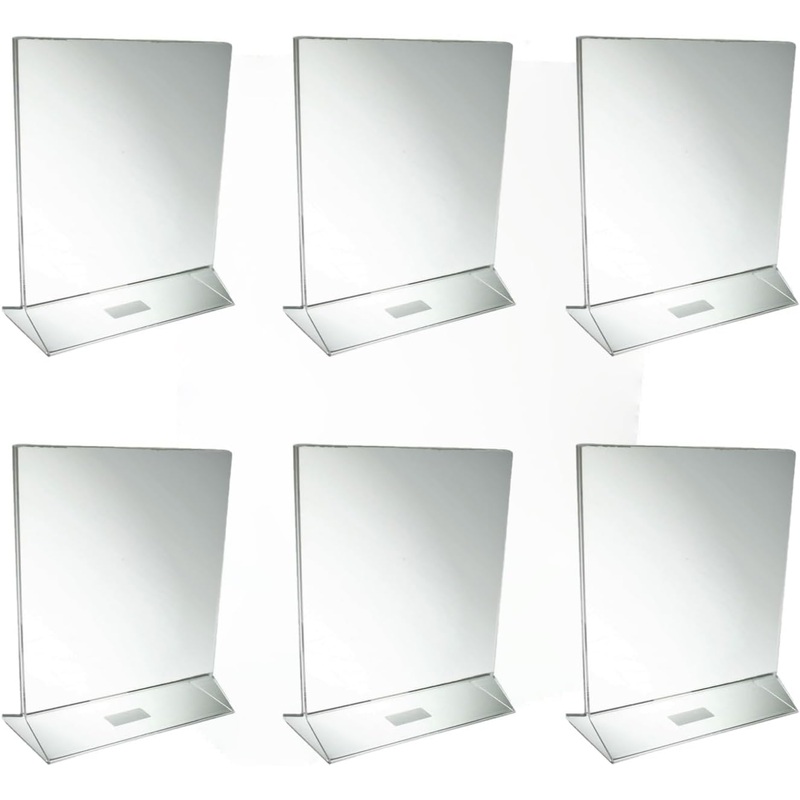 Acrylic Menu Sign Photo Table Holders Clear – Upright Table Desk Displays Double Sided Table Menu Stands Picture Frames for Wedding Table Numbers Restaurant Signs
