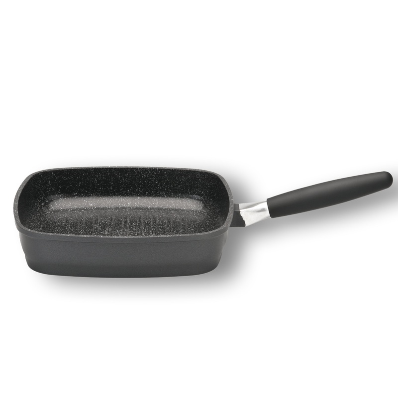 BergHOFF Scala 9.5″ Nonstick Square Grill Pan, Cast Aluminum, Removeable Handle