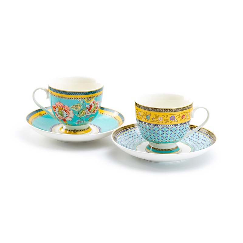 Emperor’s Garden Fine Porcelain Cup and Saucer Sets