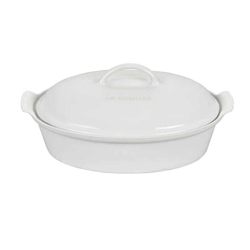 Le Creuset Heritage Oval Casserole 4 qt – White