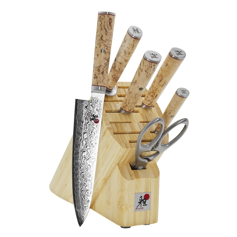 Miyabi Birchwood SG2 5000MCD Stainless Steel 7-Piece Knife Block Set