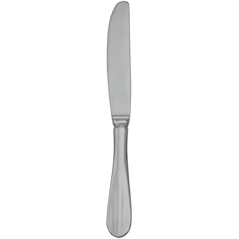 Walco 94451FS Lancer 9 1/4″ 18/10 Fieldstone Finish Stainless Steel Extra Heavy Weight European Dinner Knife – 12/Pack