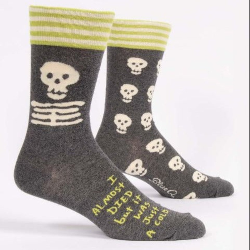 Blue Q Men’s Crew Socks – Just A Cold