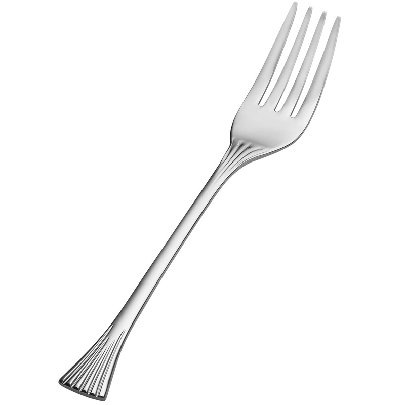 Bon Chef S2807 Mimosa 7 3/16″ 18/10 Stainless Steel Extra Heavy Weight Salad / Dessert Fork – 12/Pack