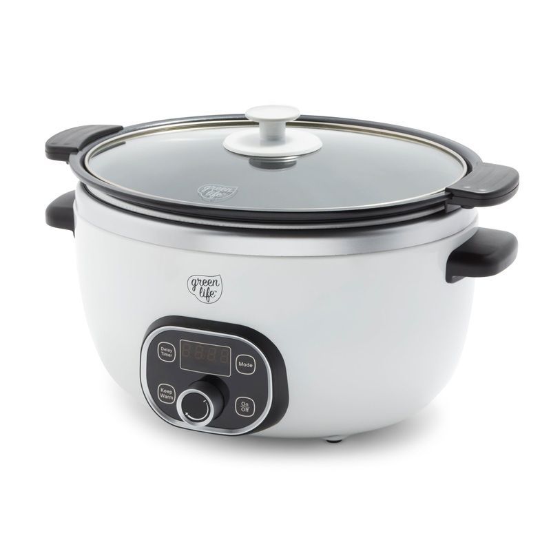 GreenLife Healthy Duo 6-Quart Slow Cooker | White