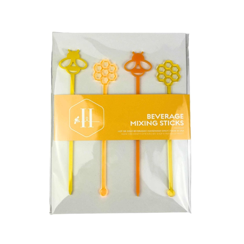 Honeycomb Drink Stirrer –  4 Pc. Set