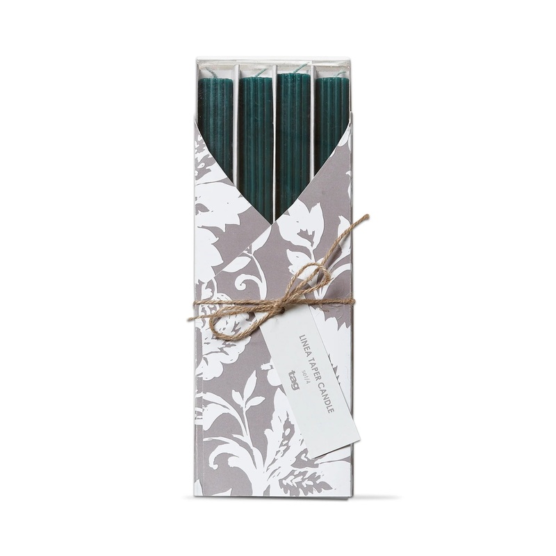 Linea Taper Candle Set Of 4 – Dark Green