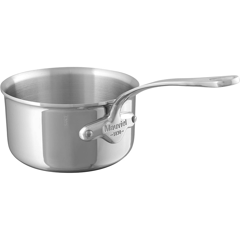 Mauviel M’Cook 7 Quart Stainless Steel Saucepan, 11 Inch
