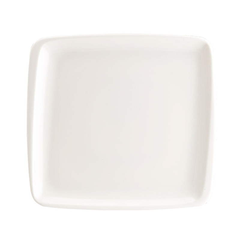 Moove 10.5″ x 10″ Square Warm White Porcelain Plate