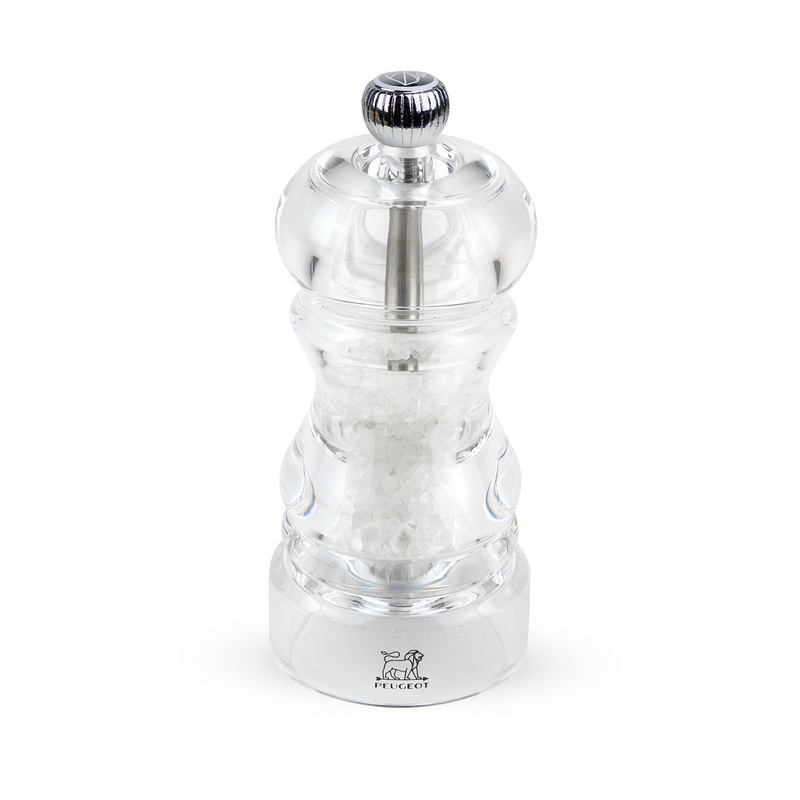 Peugeot Nancy Salt Mill Acrylic, 5-Inch, Clear
